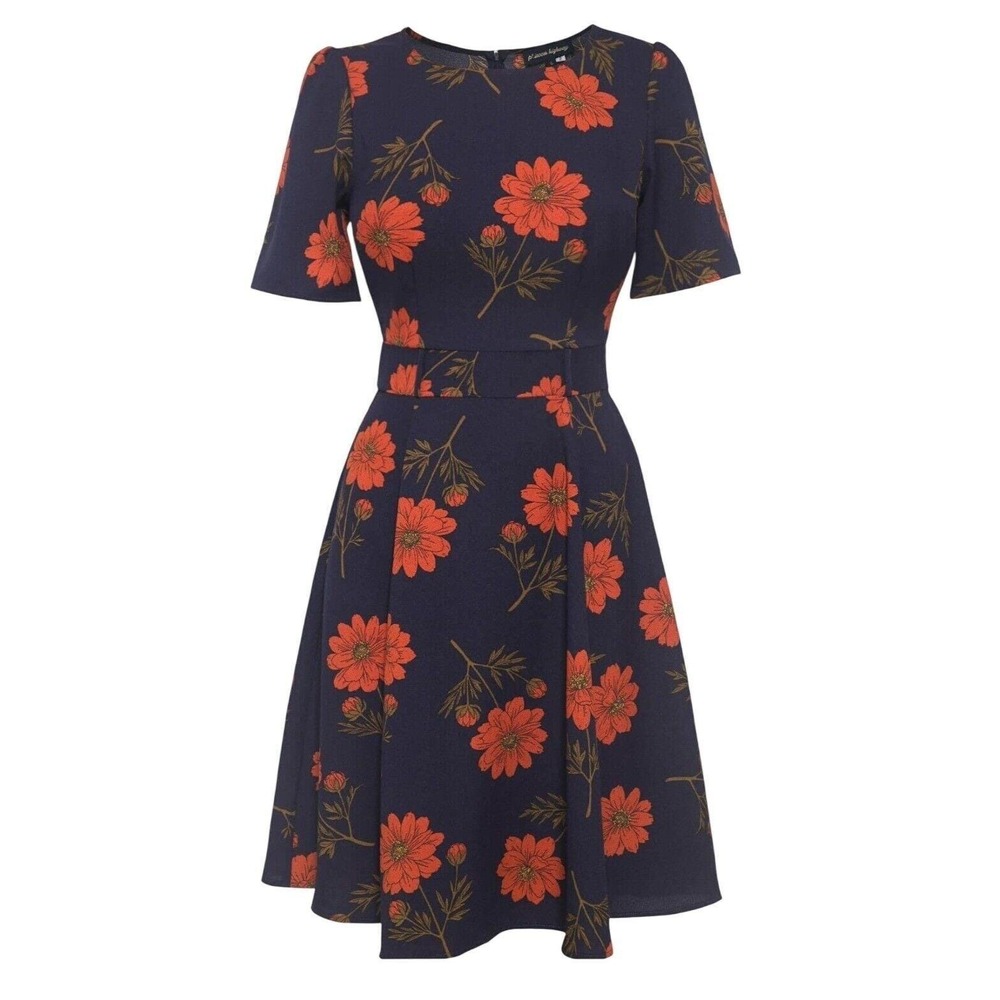 Princess Highway Claudette Women's Floral Dress Retro Vintage Style AU 6 US 4 Nw